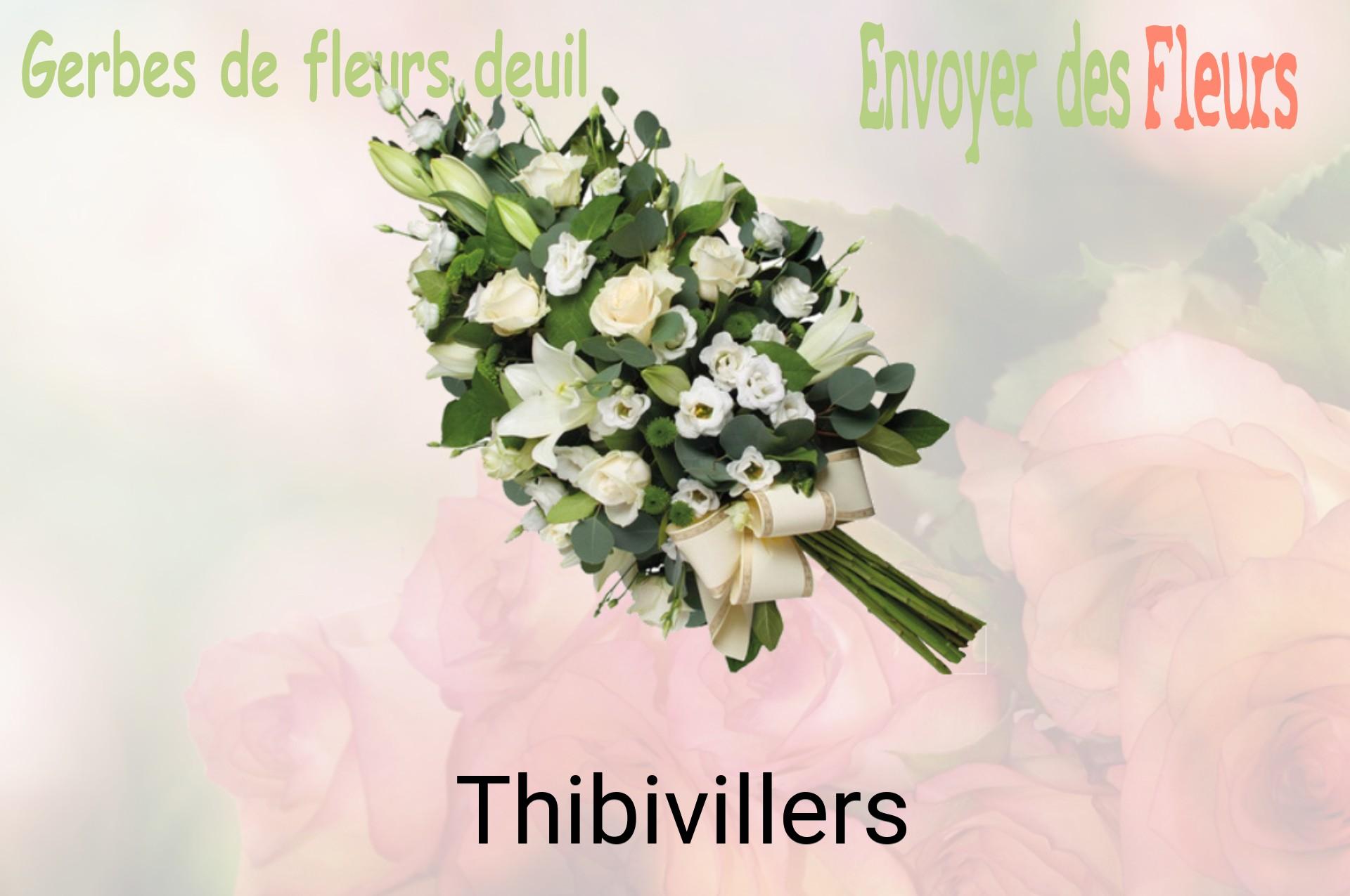 Gerbe de fleurs de deuil livrée à Thibivillers